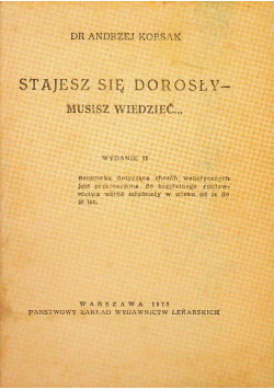 Stajesz się Dorosły - Musisz Wiedzieć