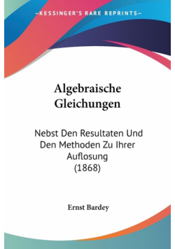 Algebraische Gleichungen