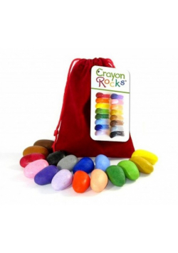 Kredki Crayon Rocks w aksamitnym woreczku 16 kolorów