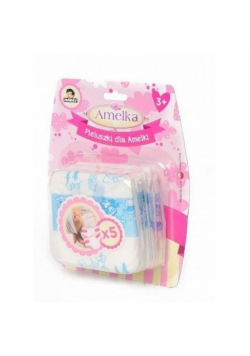 Pieluszki dla lalki Amelki 5szt mix