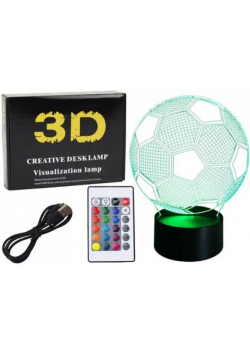 Lampka bezprzewodowa statuetka piłka 3D led Pilot