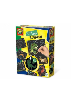 Zdrapywanka świecąca w ciemności Dinozaur