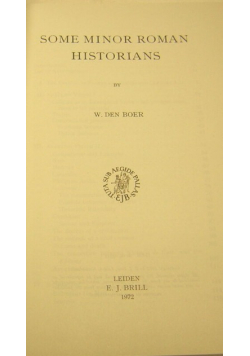 Some minor roman historians