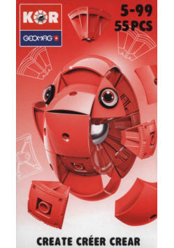 Geomag Kor Pantone 55 elementów czerwony
