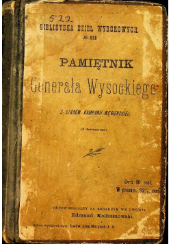 Pamiętnik Generała Wysockiego 1899 r.