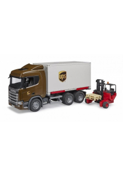 Scania Super 560R kontener UPS z wózkiem widłowym