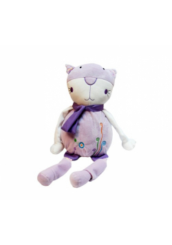 Kot Figuś siedzący fioletowy 30cm