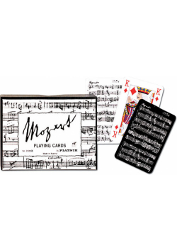 Karty do gry Piatnik 2 talie Mozart, black and white