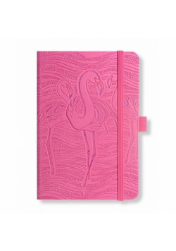 Notes Ivory A6 Flaming Różowy kratka