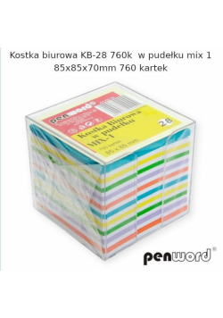 Kostka biurowa w pudełku mix 85x85x70mm 760K