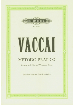 Metodo pratico di canto italiano Voice and Piano - Medium Voice