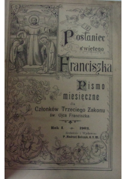 Posłaniec Świętego Franciszka. Rok I, 1903 r.