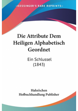 Die Attribute Dem Heiligen Alphabetisch Geordnet