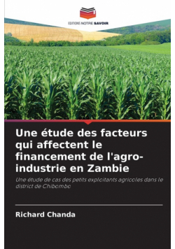 Une étude des facteurs qui affectent le financement de l'agro-industrie en Zambie