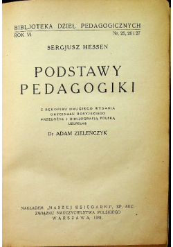 Podstawy Pedagogiki 1931 r.