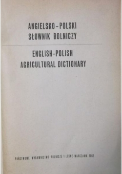 Angielsko-polski słownik rolniczy