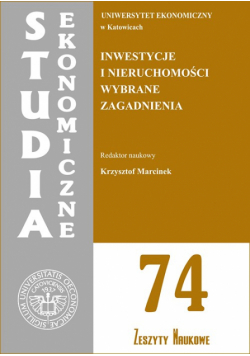 Inwestycje i nieruchomości. Wybrane zagadnienia. SE 74