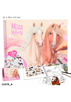 Kolorowanka z naklejkami Miss Melody 12479A