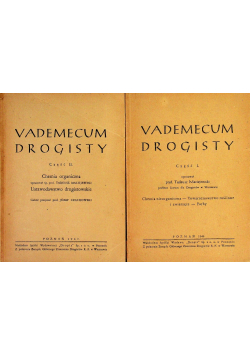 Vademecum Drogisty Część 1 i 2 ok. 1947 r.