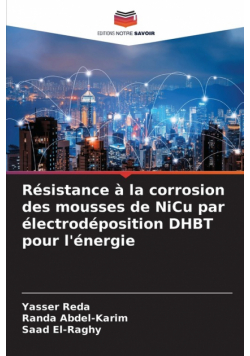 Résistance à la corrosion des mousses de NiCu par électrodéposition DHBT pour l'énergie