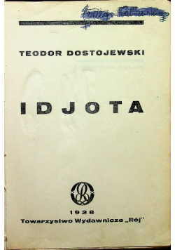 Dostojewski Idjota 1928 r.