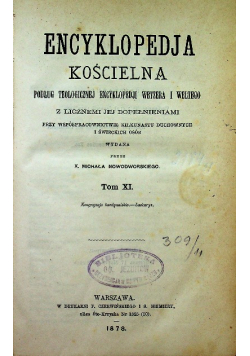 Nowodworski encyklopedja kościelna Tom XI 1878 r.