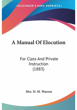 A Manual Of Elocution