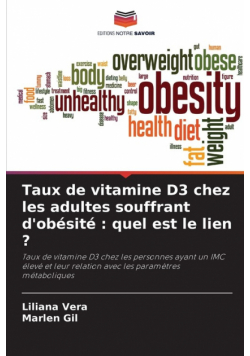 Taux de vitamine D3 chez les adultes souffrant d'obésité
