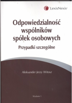 Odpowiedzialność wspólników spółek osobowych