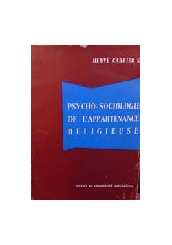 Psycho Sociologie De L appartenance Religieuse