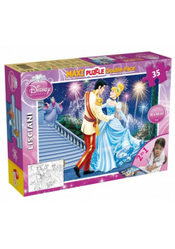 Puzzle dwustronne maxi Kopciuszek 35