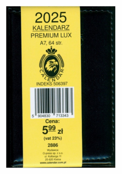 Kalendarz 2025 kieszonkowy Lux Premium 1szt.mix