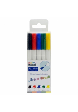 Flamastry Artist Brush Primary 5 kolorów