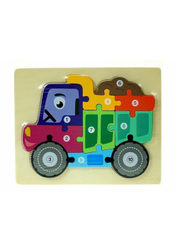Układanka drewniana puzzle pojazdy