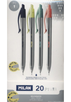 Długopis Milan P1 Silver 20 sztuk mix