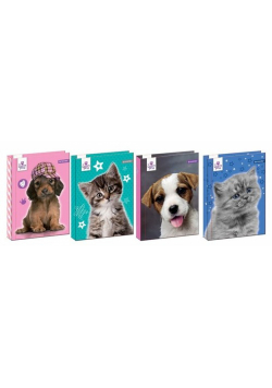 Brulion A6 The Sweet Pets w kratkę 96 kartek mix wzorów