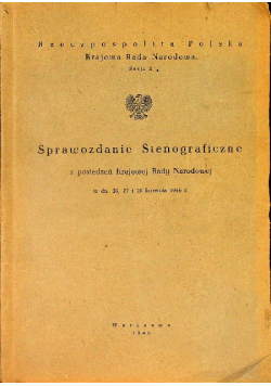 Sprawozdanie stenograficzne 1946 r.