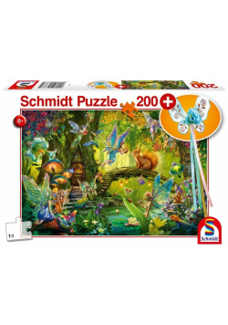 Puzzle 200 Leśne wróżki + różdżka