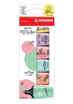 Zakreślacz Boss mini pastellove 6 kol. STABILO
