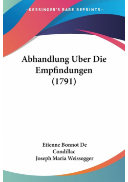 Abhandlung Uber Die Empfindungen (1791)