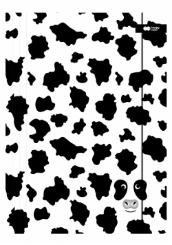 Teczka A4+ kartonowa z gumką Black&White Krowa Happy Color 10 szt.
