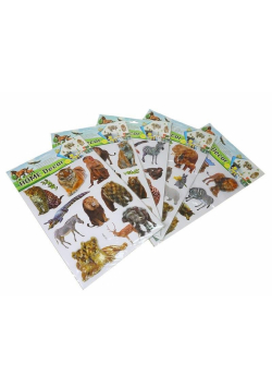 Naklejki 3D na ścianę zierzęta MIX