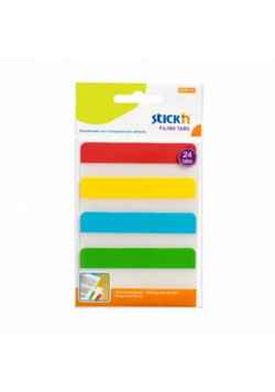 Zakładki do archiwizacji przezroczyste 38x76mm 4 kolory