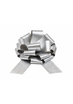 Kokarda dekoracyjna DIY srebrny 30cm