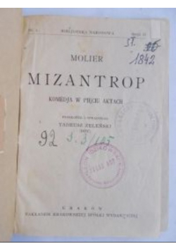 Mizantrop, 1923 r.