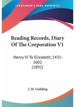 Reading Records, Diary Of The Corporation V1
