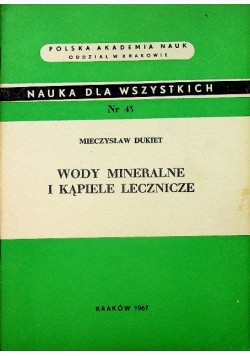 Wody mineralne i kąpiele lecznicze