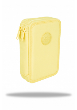 Piórnik 2-komorowy z wyposażeniem Coolpack Jumper 2 pastel powde żółty