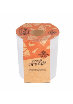 Świeczka sojowa Powąchaj mnie Fresh Orange biała
