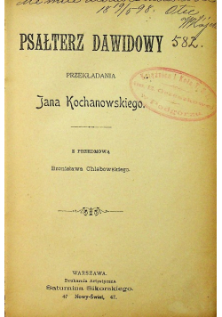 Psałterz Dawidowy 1897 r.